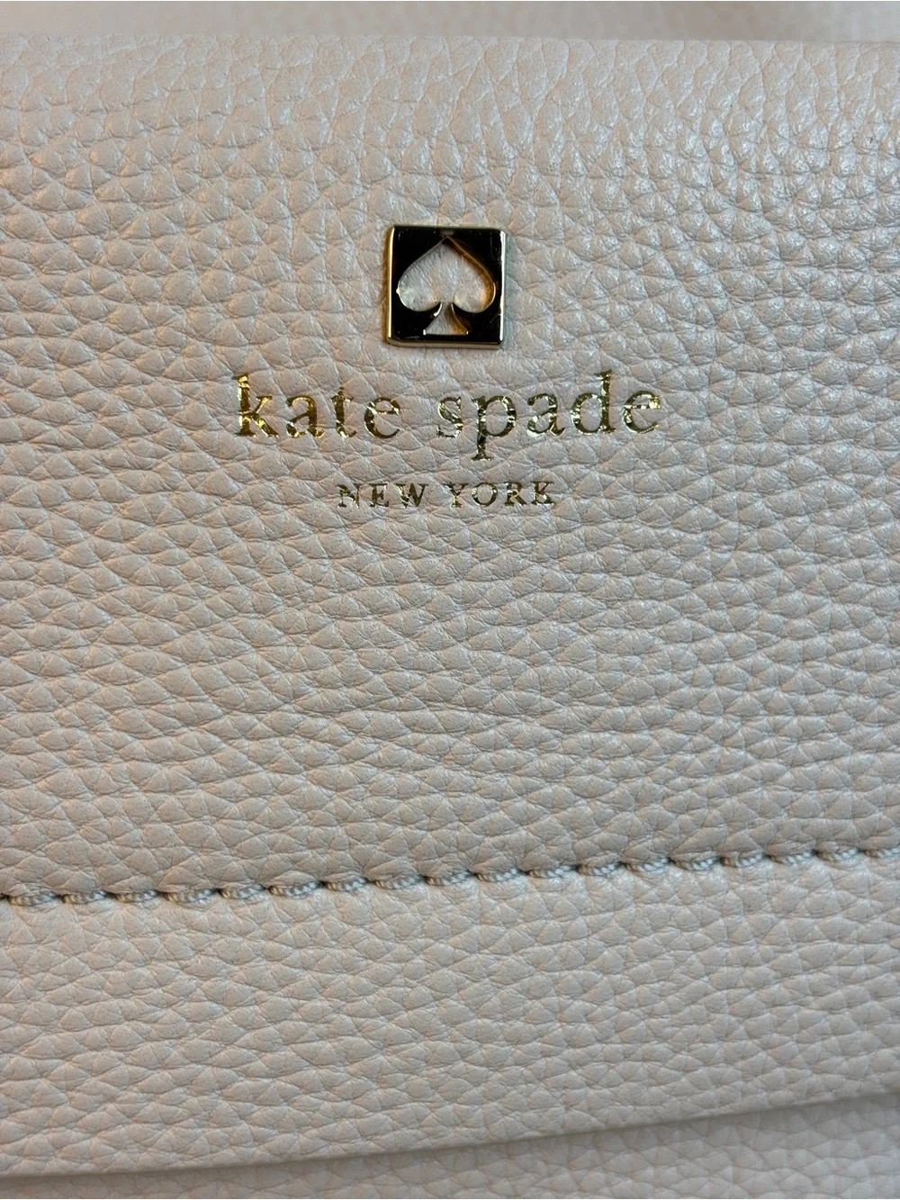 Kate Spade Grant Park Hadley Cream Pebbled Leather Satchel